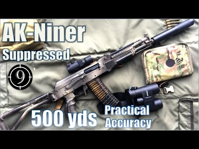 suppressed ak niner to 500yds: practical accuracy (saiga 5.56 base rifle,spetsnaz ak102 concept